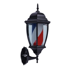 Classic Barber Shop 20" Rotating LED Stripes Pole Light Hair Salon Open Sign Red White Blue Waterproof Indoor/Outdoor