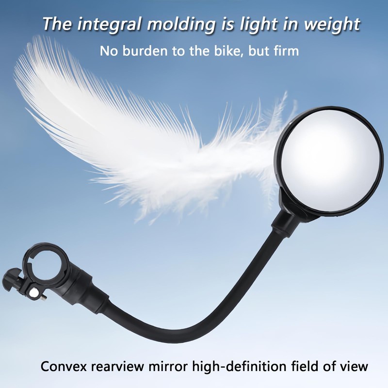 Adjustable and Rotatable Wide Angle Bicycle Rearview Mirror General Shock