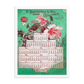 Vintage Poster - F. Barteldes Seed Calendar 0489 - Enhanced Matte Paper Framed Poster (18x24) - White Frame