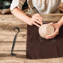 2PCS Metal Pottery Trimming Tools for Carving, Double Ended Ceramic Trimming Tool for Pottery and Clay Artists