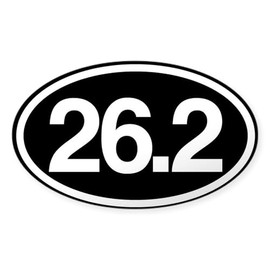 CafePress 26.2 Mile Marker Oval Car Bumper Sticker(10-Pack)