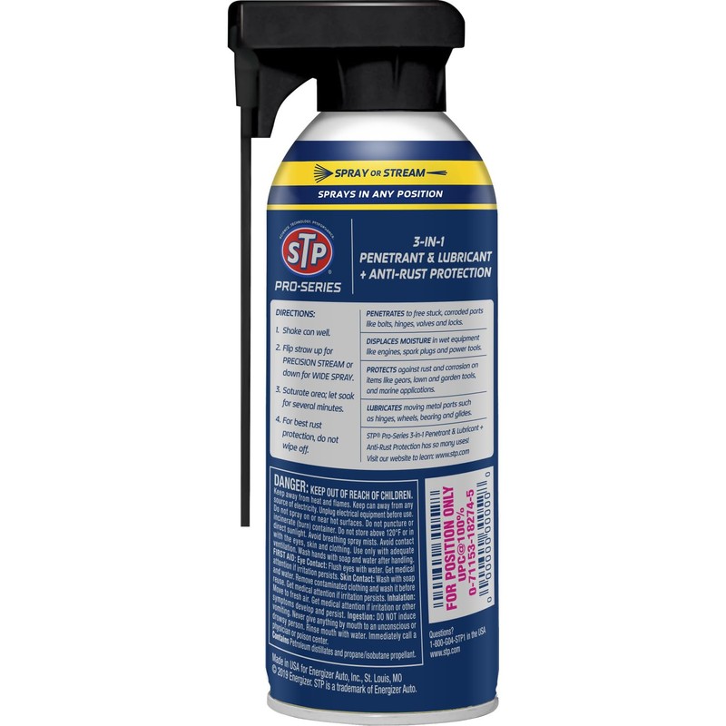 STP Pro Series Car Rust Remover, 3-in-1 Lubricant and Penetrant
