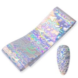 SILPECWEE 4 Boxes Aurora Nail Foil Sheets Laser Nail Stickers Holographic Nail Transfer Foil Starry Sky Nail Art Foil Nail Film Manicure Design for DIY Nails Decoration