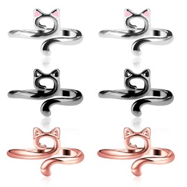 Sibba Crochet Ring Accessories for Finger Tension Rings Pack of 6 Crochet Accessories Yarn Knitting Sewing Hook Accessories Adjustable Guide Holder Tool Crochet Knitting Thimble Loop Holder