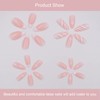 24 PCS Press on Nails White Edge Fake Nails Medium
