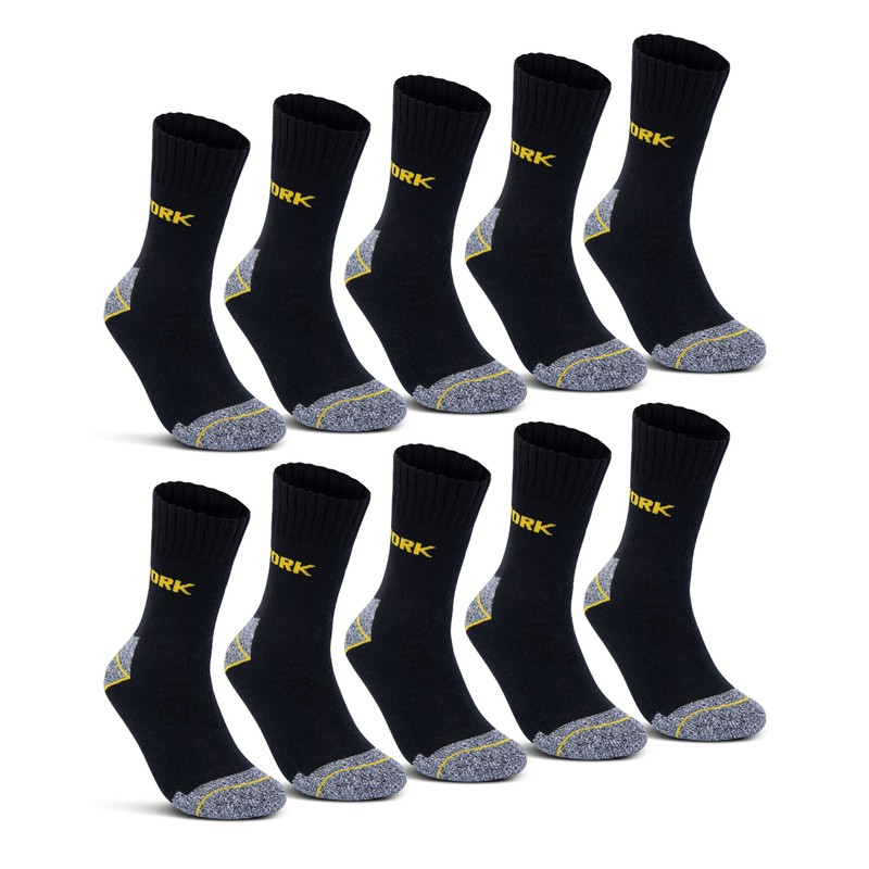 Sockenkauf24 10 Pairs Thermal Work Socks Inner Terry Towelling Men's