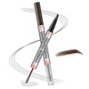 Magic Eyebrow Pencil, 2025 New Waterproof Microblading Eyebrow Pen, 4 Head Split Waterproof Long lasting Wild Eyebrow Pencil, Brows Eyebrow Pen for Natural Fine Stroke (Dark Brown)