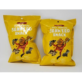 Trader Joe's Spicy Tempura Seaweed Snack (Crispy Seaweed Coated With Tempura Batter And Seasoned with Togarashi Style Seasoning) Net Wt. 2.1 Oz (60g) - Pack of 2
