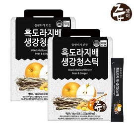 Jupeojangyi 흑도라지 배 생강 청 스틱 2박스 (총 200포) 배도라지 Black Bellflower Pear Ginger Syrup Stick 2 Boxes (Total 200 Packs) Pear Bellflower