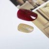 Yienate False Nails Red Round Head Gold Dust French Nails