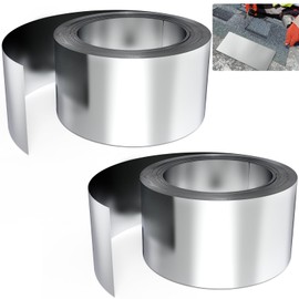 Fixirons 2 Pack Zinc Metal Strip for Roof Garden 55 Feet x 2.5 Inches Prevents Roofing Stains