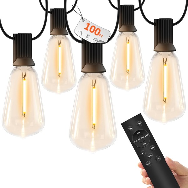 YOYONACY YOYONACY 100 FT Outdoor String Lights for Outside, IP65