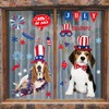 9 Sheets 4th of July Window Clings Cute Dog Cat