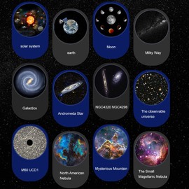Proyector De Galaxias Y Estrellas, Proyector Skylight, Proyector Espacial HD de 12 Temas, Proyector de Galaxia Nocturna de Estrella Romántica de Enfoque, Lámpara de Proyección