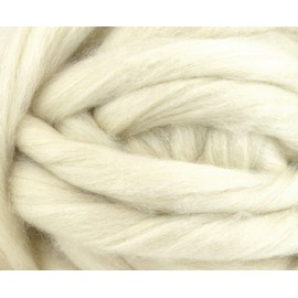 Kammzug Merinowolle weiß natur ungefärbt, Filzwolle, Spinnfasern, zum filzen, spinnen, färben, Spinnfasern Merino Wolle mulesingfrei (Merino 21 Micron)