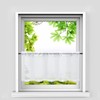 HeichkelL Net Curtain, Voile Bistro Curtain with Satin Ribbon, Short