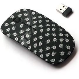 2.4G Wireless Mouse with Cute Pattern Design for All Laptops and Desktops with Nano Receiver - Raster Ornamental Floral