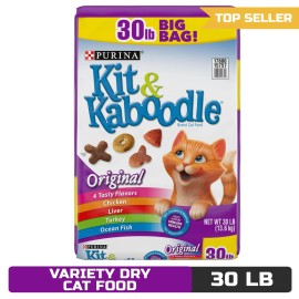 Purina NEW Purina Kit & Kaboodle Dry Cat Food, Original - Chicken, 30 lb. Bag