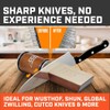 Rolling Knife Sharpener Kit with Leather Strop - 15 &