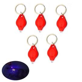 2/5 Pack Mini LED Flashlight UV Money Checker Keychain Key Ring Light Torch LED Money Detector Light, 7 Colors