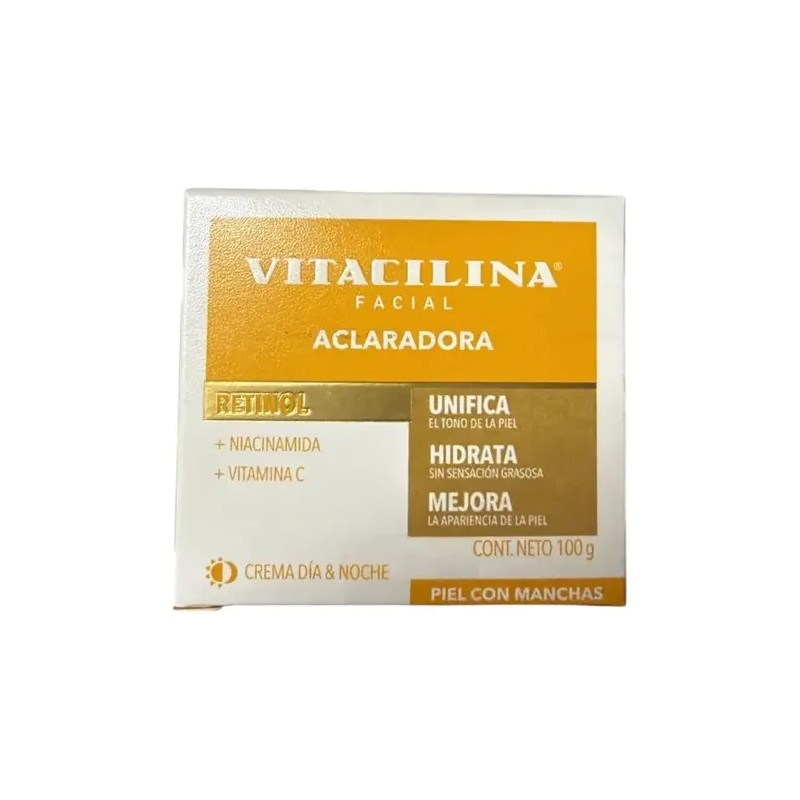 Vitacilina Crema Facial Aclaradora con Retinol Brightening Face Cream with