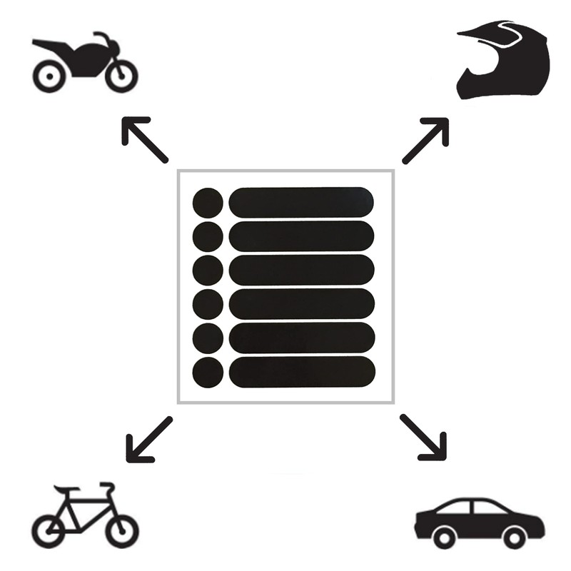 customTAYLOR33 High Intensity Grade Reflective Safety Decals/Stickers for Motorcycle, Bicycle,