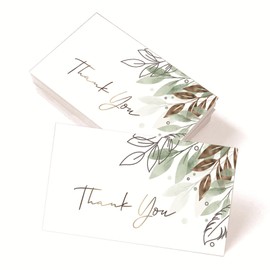 HSYTEK Thank You Cards, Thank You Cards for All Occasions, Pack of 50, 9 x 5 cm, Thank You Card, Thank You Card, Thank You Cards, Thank You Cards