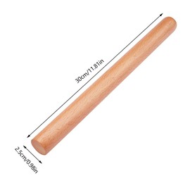 Wooden Rolling Pin, Rolling Pin, 30 cm, Rolling Pin, Wooden Rolling Pin, Baking Roll for Dough Rolls, Beech Wood Rolling Pin, for Fondant, Pizza, Cookie, Pasta Dough, Shortcrust Dough