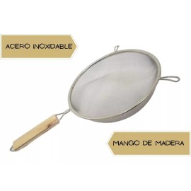 Macoll Juego 2 Coladores Acero Inoxidable - Mango De Madera #22