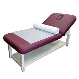 TOA Disposable Massage Table Sheets | Non Woven | 30 g/m2 | with Face Hole | Absorbent | Comfortable | Thick and Durable | Soft | Latex-free | 75" x 32" (1 Roll)