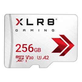PNY XLR8 256GB Gaming Class 10 U3 V30 microSDXC Flash Memory Card - 100MB/s, Class 10, U3, V30, A2, 4K UHD, Full HD, UHS-I, micro SD