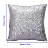 Sequins Pillow Case Silver Glitter Cushion Cover Square Throw Pillowcase