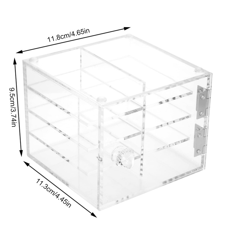 Transparent Makeup Organiser, Eyelash Storage Box, 8 Layers False Eyelash
