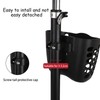 Muimurex Front Bicycle Basket, Plastic Handlebar Storage Basket Black