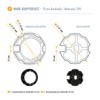 3T-MOTORS Adapter 70 mm for Awning Round Shafts, Adapter Set