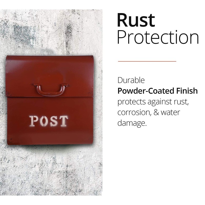 NACH FZ-M1002RD CJ Powder Coated Finish Wall Mounted Post Box