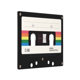 Vintage Cassette Tape Light Switch Cover 2-Gang,Decorative Double Toggle Wall Plate Switch Wallplate Cover Faceplate,4.50" X 4.50"Inch