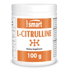 L-Citrulline Powder - Pre-Workout - Vasodilator - Contributes to Optimal Muscle Synthesis - Helps Limit Cramps and Soreness - Vegan - Gluten Free - Supersmart