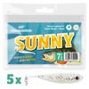 Lieblingsköder, 5 Rubber Fish for Zander Fishing, 7.5 cm, Zander