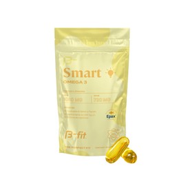 B-FIT B Omega 3 1800 mg Ácidos Grasos - 1080 mg EPA y 720 mg DHA - 130 Cápsulas de Omega-3 de Salmón Noruego y Pescado de Agua Fría - Patente EPAX - Cápsulas Softgel Inoloras