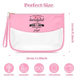 Hairdresser Gifts for Women Hairstylist Makeup Bag Hair Stylist Gifts Cosmetic Bag Thank You Appreciation Present for Barber Dresser Cosmetology Graduation Christmas Birthday Present for Hairdresser