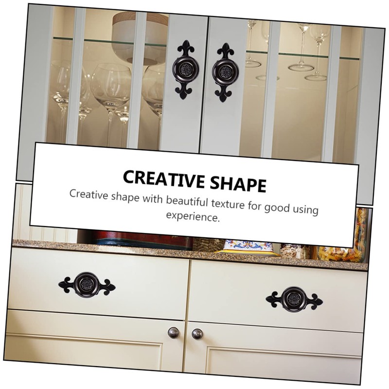 TEHAUX 4Pcs Durable Zinc Alloy Cabinet Door Pull Handles with