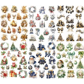 Christmas Colours Rice Paper, 20 x 26,6cm (6pc) - 6 Designs for Scrapbooking Cards Crafts, Decoupage by CRAFT KREATIVELY