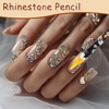 3 Piece Rhinestone Picker Tool Nail Point Drill Pen Self-Adhesive