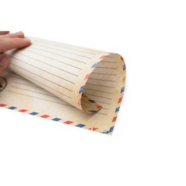 50 Pack Airmail Paper - Airmail Writing Paper - Blue Air mail Paper for Letter Writing, Invitations, Love Letters, Military Correspondence, Christmas letters, Vintage Letters - Size 8.5 x 11 inch