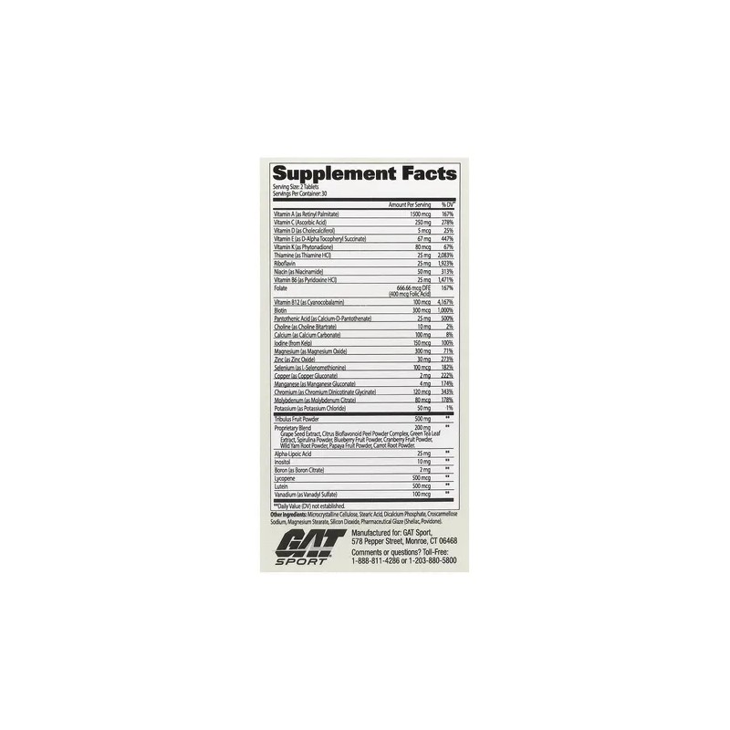 Gat Sport Mens Multi Test Tabs Multivitaminico