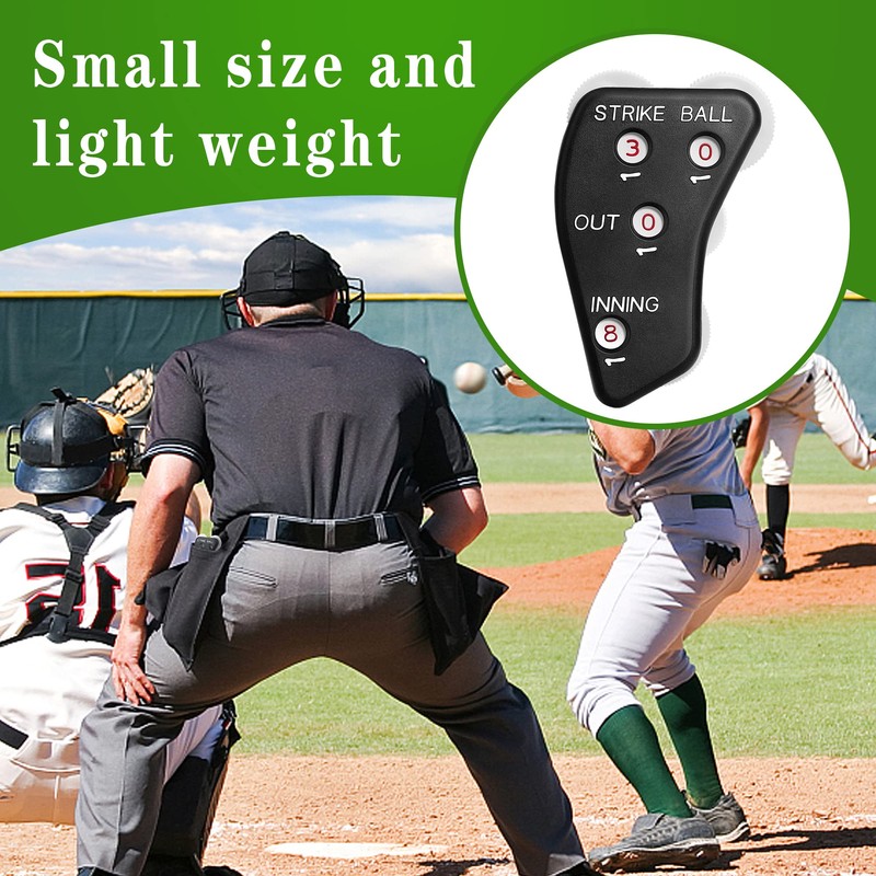 Watayo 6 Pcs 4 Wheel Baseball Umpire Clicker -Black Umpire