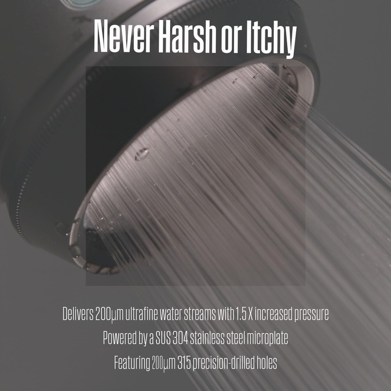 POSEION BT100 DB Filtered Shower Head – Handheld, High Pressure,