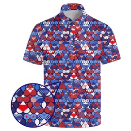 Funny Golf Shirts for Men Funny Patriotic Golf Shirt Crazy Golf Polo Shirt USA Fourth of July Golf Shirts for Men Hawaiian Polo Shirts American Flag