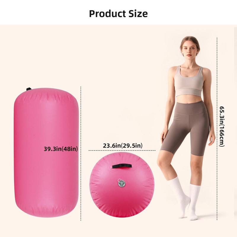 Inflatable Gymnastics Air Roller Tumbling Barrel with Electric Pump for